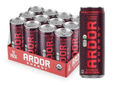 ARDOR ENERGY Natural Sparkling Energy Drink with 100mg Natural Caffeine & 200mg L-Theanine from Organic Green Tea for Smooth Energy & Focus | Healthy
