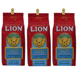Lion Coffee, Arabica Coffee Beans, Light Roast Whole Bean Coffee, Vanilla Macadamia Flavor, A Taste of Aloha, 10 Ounce (Pack of 3) Bag