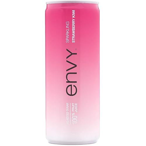 Envy Sparkling 100% Fruit Juice, Strawberry Kiwi 8oz (Case of 24)