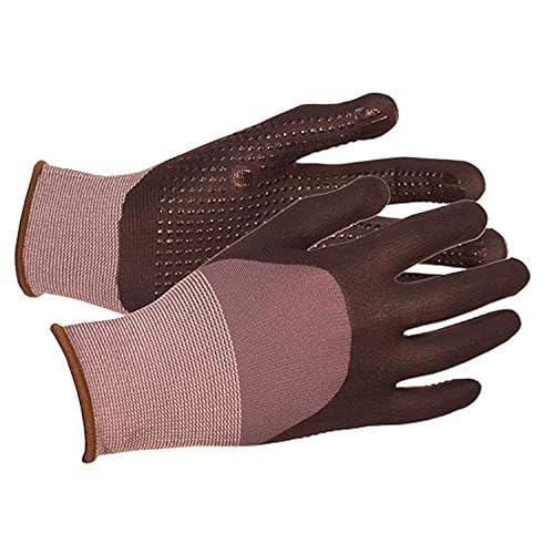 ERB 21228 Safety N300 Nylon Nitrile Dots Gloves, Medium, Gray