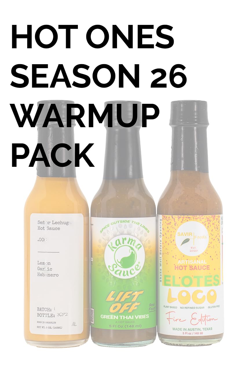 Hot Ones Hot Sauce Challenge Set - Season 26 Warmup - Hot Sauces Gift Sets - Hot Sauce Variety Pack - Unique Small Batch Sampler Gift Set - 5 fl oz