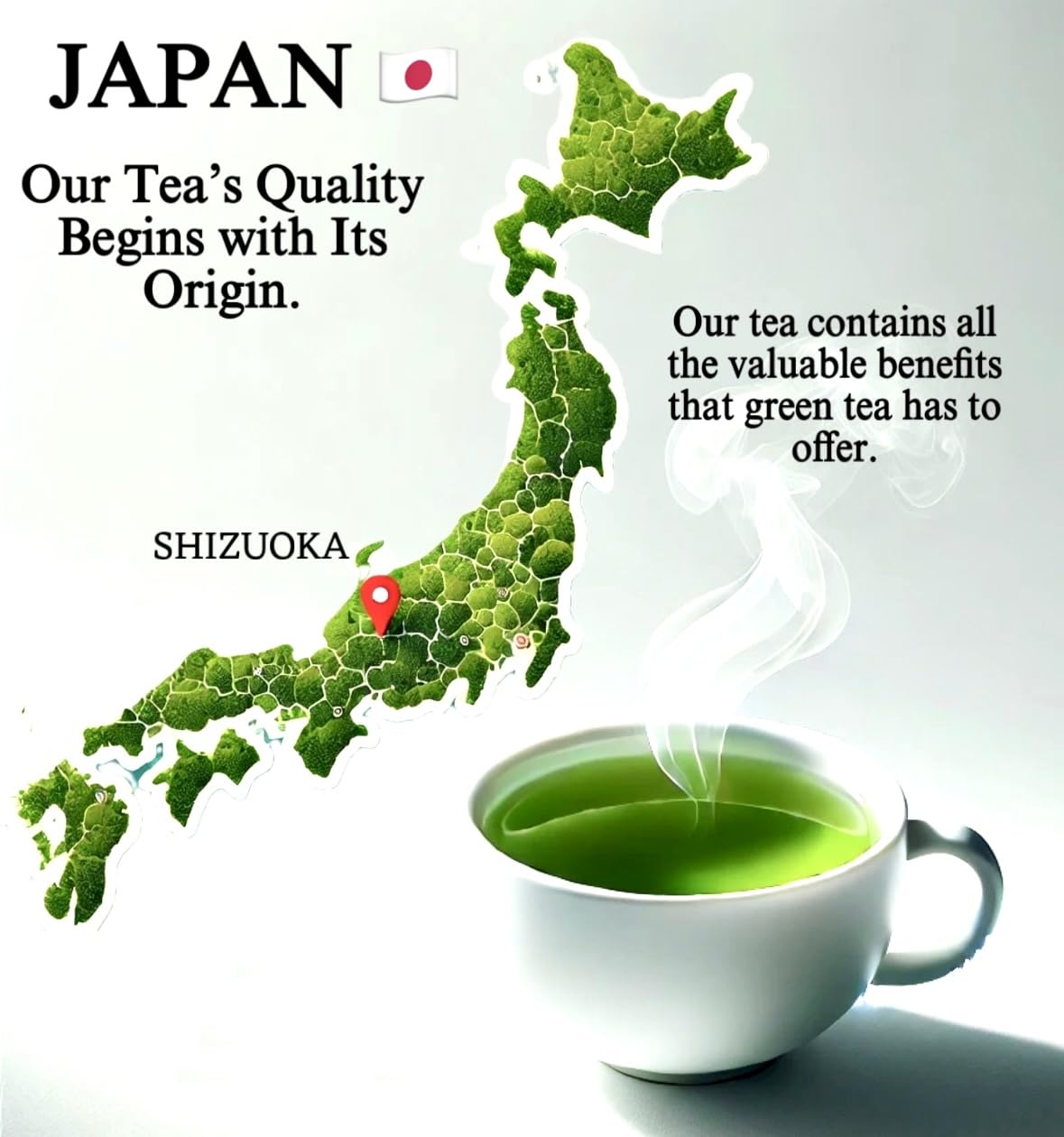 One With Tea Organic Japanese Genmaicha with Matcha Green Tea Loose Leaf - Premium Whole Leaf Sencha with Roasted Brown Rice & Matcha, USDA Organic