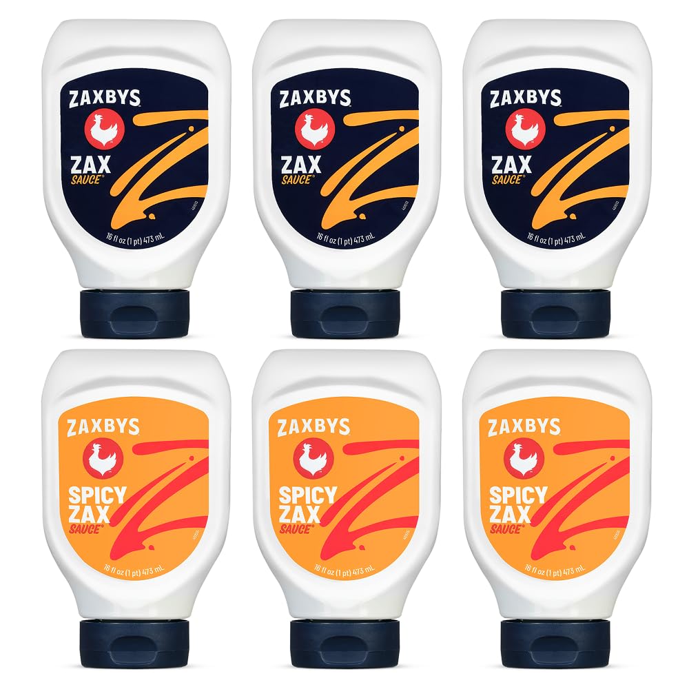 Zaxbys Zax & Spicy Hot Zax Sauce - Special Dipping Sauce for Chicken, Burgers, French Fry, Wings, Sandwich, & More, Creamy Aioli with Pepper & Heat