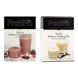 PROTIFIT - High Protein Mocha & Vanilla Pudding & Shake Mix 2 Pack, 15g Protein, Low Calorie, Low Fat, Low Carb, Aspartame Free, Idea Protein