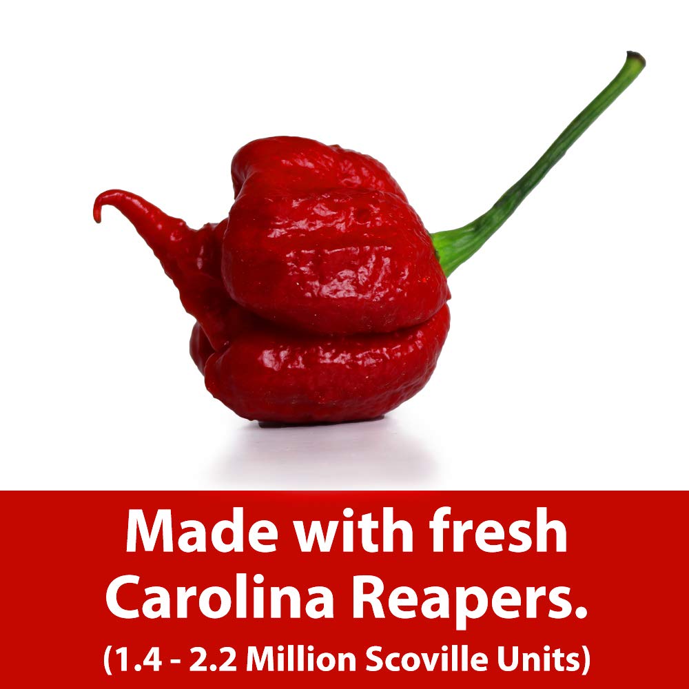 Carolina Reaper Hot Sauce From Hell - 5 Ounce - Gourmet Carolina Reaper Hot Sauce for Chicken Wings - Perfect for the Fan of Extra Hot Hot Sauces