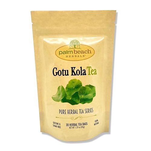 Palm Beach Medicinal Herbs - Gotu Kola Tea - Pure Herbal Tea Series, 30ct