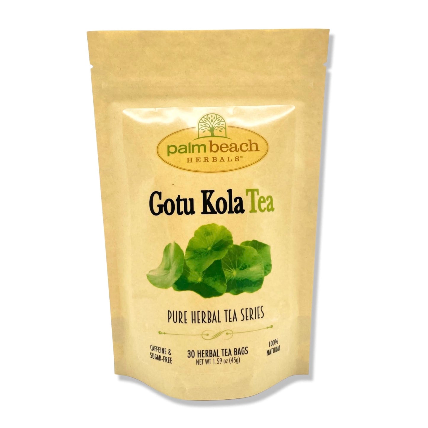 Palm Beach Medicinal Herbs - Gotu Kola Tea - Pure Herbal Tea Series, 30ct