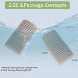Damp Clean Duster Sponge 4 Pack,Magic Sponges Eraser Baseboard Cleaner Tool,Reusable Household Cleaning Sponge for Blinds, Glass, Railings, Mirrors