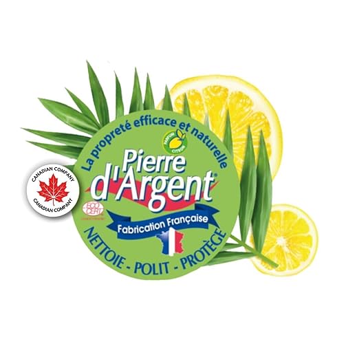 MJ Eco Nature I 300gr Natural Multi purpose Surface Cleaner and Polish - Pierre blanche de nettoyage - Pierre d'argent - Made in France (300g Lemon)
