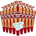 Gourmet Popcorn - Limited Edition Pack of 12 Caramel Corn Mini Cones & Exclusive Inspirational Sticker! 26.4oz total.