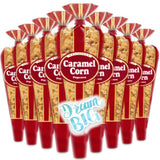 Gourmet Popcorn - Limited Edition Pack of 12 Caramel Corn Mini Cones & Exclusive Inspirational Sticker! 26.4oz total.