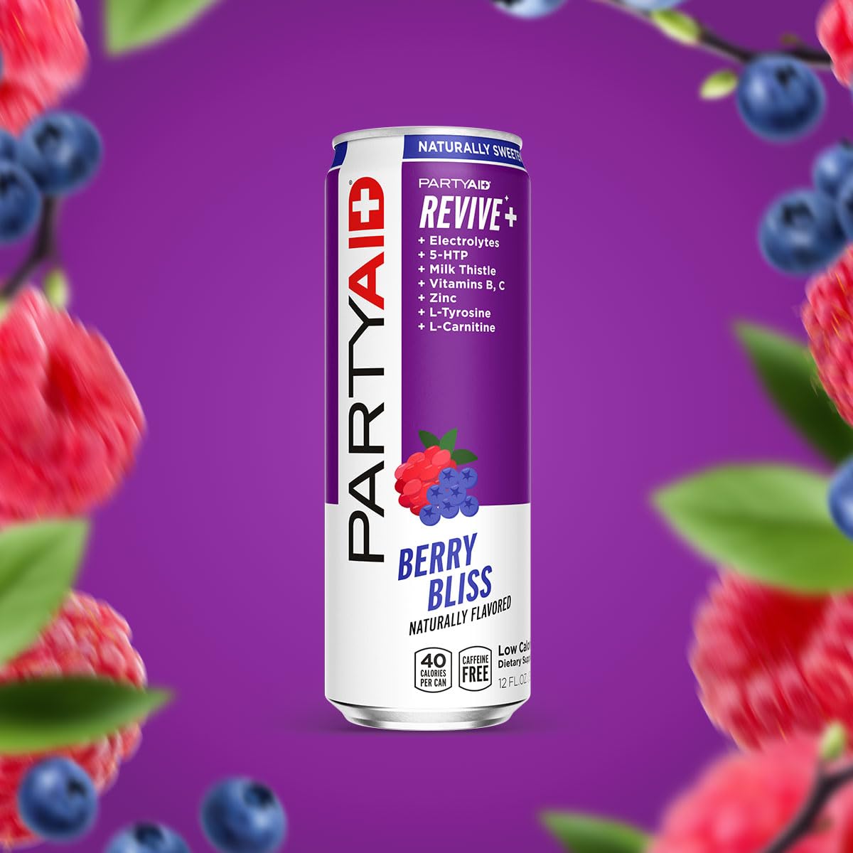 PARTYAID Rehab Blend, Feel Good Tonight and Tomorrow, Contains 5-HTP, B-Complex, Milk Thistle, Electrolytes, No Artificial Flavors or Sweeteners