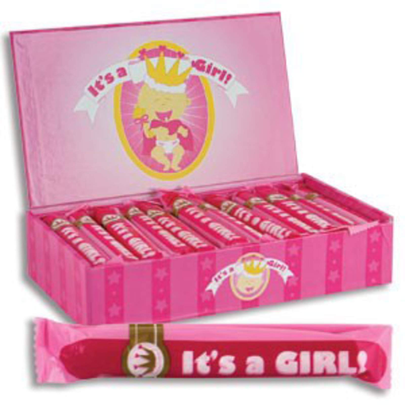 Mayflower Products Pink It's a Girl Bubble Gum Cigars (36)