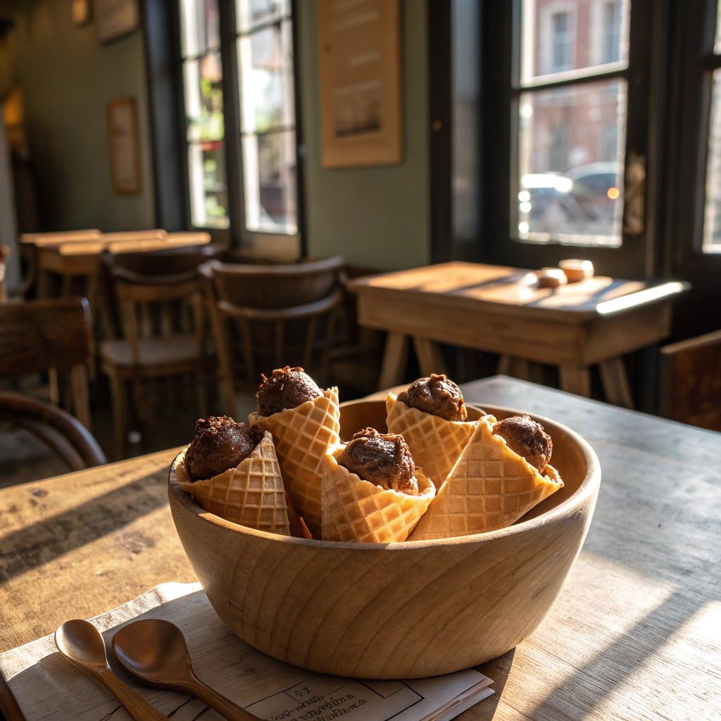 Muddy Bites - Milk Chocolate - Waffle Cone Snack Bite Sized Filled Cone Bites for Snack or Dessert Made with Cane Sugar, Kosher, Fair Trade Certified