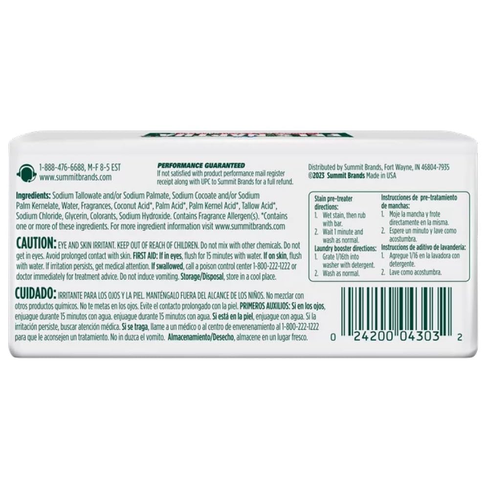 Fels Naptha Laundry Soap & Stain Remover Bar, Pack of 12