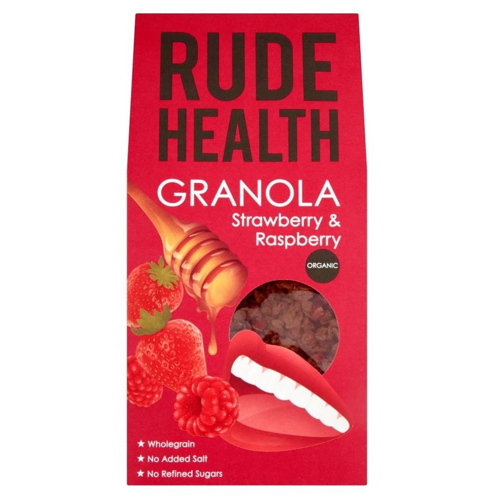 Rude Health Organic Granola Strawberry & Raspberry (475g) - Pack of 6