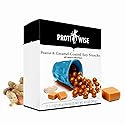 ProtiWise High Protein Soy Snacks | Peanut & Caramel Coated | 15g Protein, Low Sugar, Low-Carb | Gluten Free, KETO Friendly Snack for Hunger Control