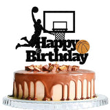 Basketball Happy Birthday Cake Topper-Basketball Themed Birthday Party Cake Decoration (Birthday)