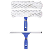 ITTAHO Squeegee and Microfiber Scrubber Combo for Window,Car Windshield,Shower Glass Door Cleaning-Swivel Style(Extension Pole Sold Separately)