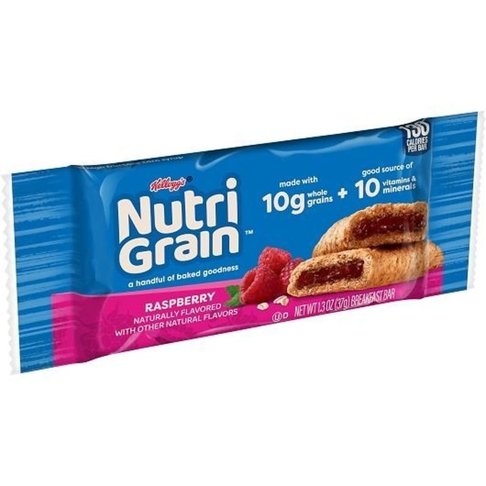 Nutrigrain Raspberry Bars 3 Case 16 Count