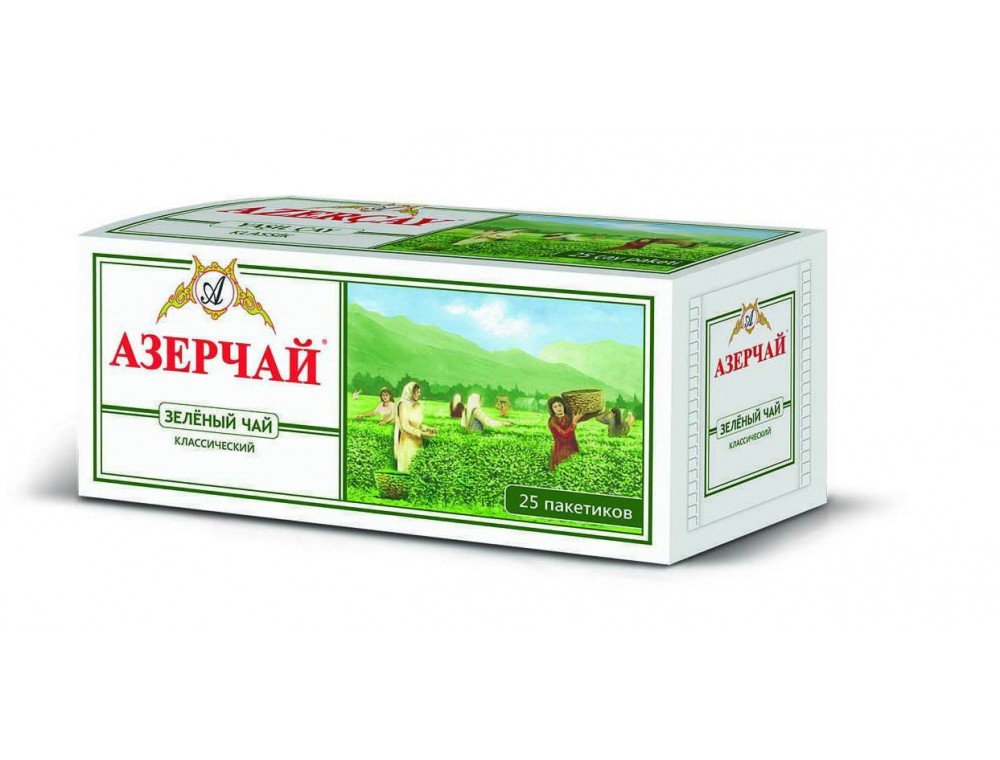 Azercay Azerbaijan Tea Green Tea Classic 3 Pack a 50g - Disposable teabags - Native Tea Series Classic - in 3 x 50 gr