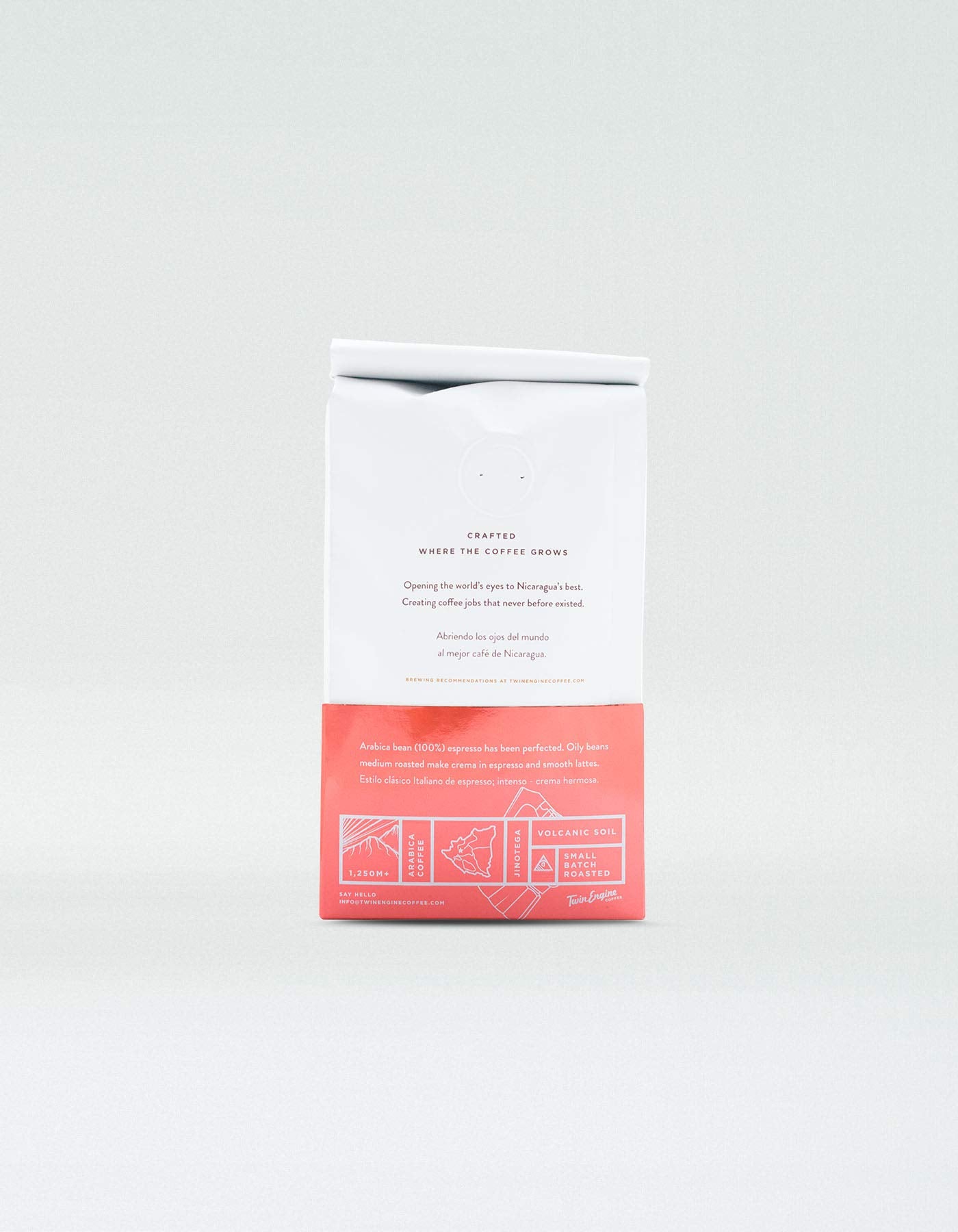 Twin Engine Coffee ESPRESSO - Espresso Roast, Whole Bean, Nicaraguan Coffee, 400g 14.1oz | Rich Specialty Grade Coffee packaged at the source |