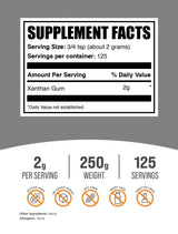 BulkSupplements.com Xanthan Gum Powder - Xanthan Gum Thickener, Xanthan Gum for Baking - Xanthan Gum Gluten Free, Food Grade, 2g per Serving, 250g