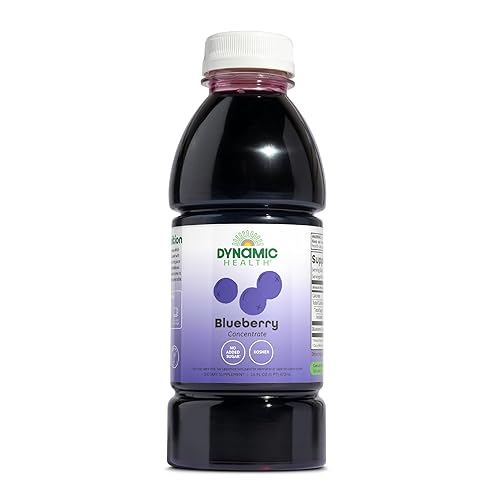 Dynamic Health Blueberry Concentrate, 100% Concentrate, Unsweetened, No Additives, Brain Function, Antioxidant Support, Vegan, Gluten Free, Non-GMO