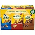 BelVita Breakfast Biscuits Variety Packs | 3 Natural Flavors - 12 Chocolate belVita Snack Packs, 12 Cinnamon Brown Snack Packs, and 12 Blueberry Snack