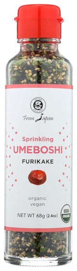 Muso From Japan Sprinkling Umeboshi Furikake, No Additives, Vegan Friendly, USDA Certified Organic, 2.4 Ounce (Pack of 6)