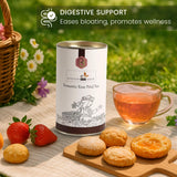 Blossom & Brew Romantic Rose Petal Tea (1.76oz) - Caffeinated Loose Leaf Black Tea with Dried Red Rose Petals - Floral Infusion for Hot or Iced Brew
