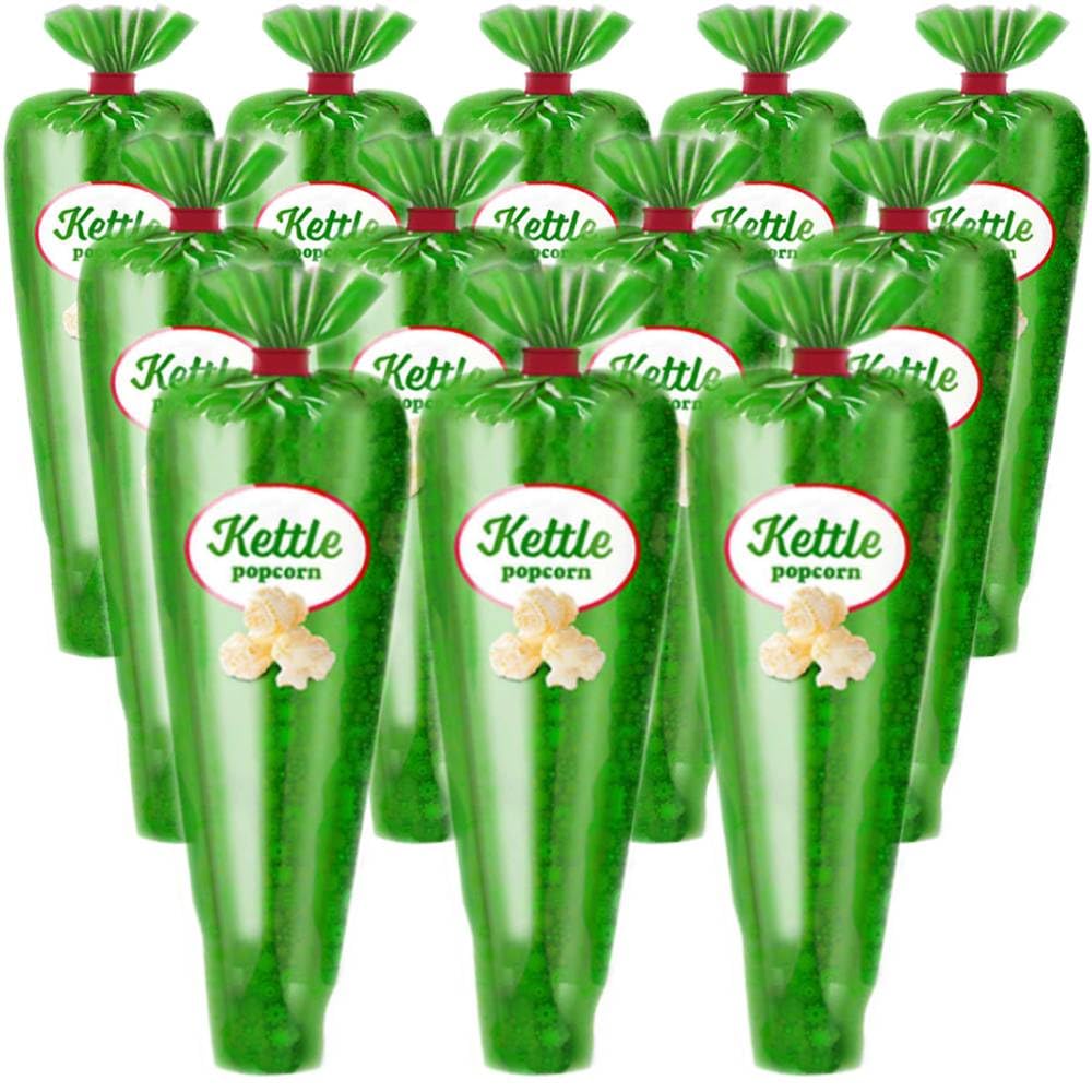 Gourmet Popcorn - Limited Edition Pack of 12 Kettle Popcorn Mini Cones & Exclusive Inspirational Sticker! 10.8oz total