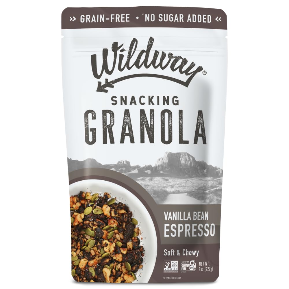 Wildway Keto Granola | Vanilla Bean Espresso | Grain-Free, Certified Gluten-Free Cereal | Vegan, Low Carb | No Sugar Added | Paleo-Friendly | Non-GMO