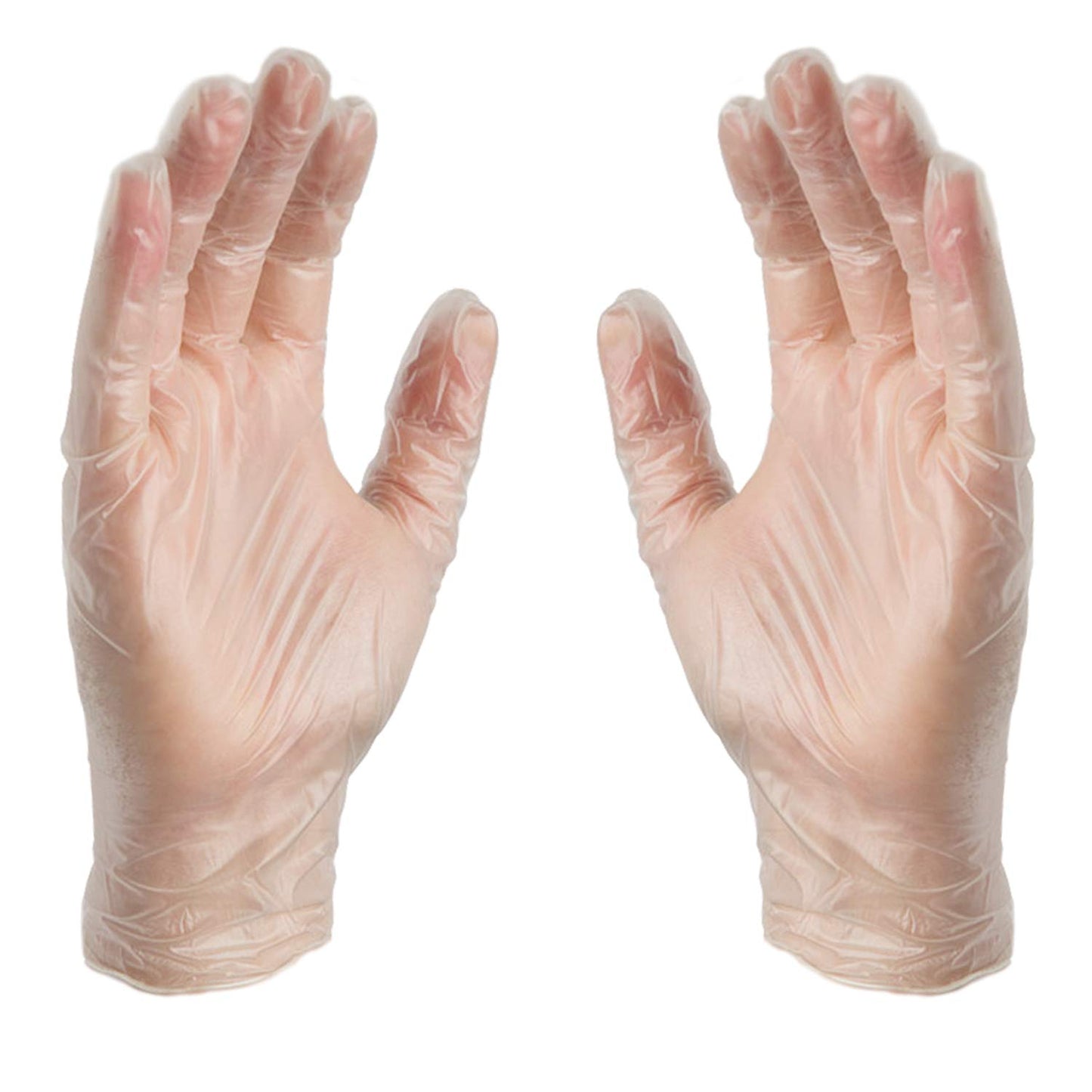 X3 Clear Vinyl Disposable Industrial Gloves, 3 Mil, Latex & Powder-Free, Food-Safe, Non-Sterile, Smooth, Small, Box of 100