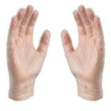 X3 Clear Vinyl Disposable Industrial Gloves, 3 Mil, Latex & Powder-Free, Food-Safe, Non-Sterile, Smooth, Small, Box of 100