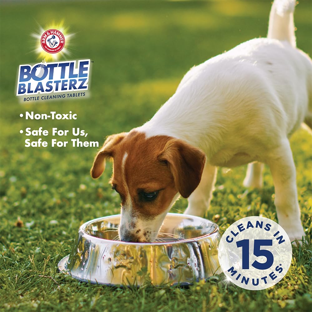 Arm & Hammer Bottle Blasterz - Drop-In Cleaning Tablets - Perfect for Water Bottles, Tumblers, and Coolers - All-Natural Ingredients, Eliminates