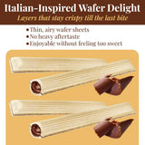 Vincinni Cream Wafer Sticks - Delicious Wafer Snacks with Rich Chocolate Cream for Everyday Enjoyment- Light Italian Cookies Made with Crispy Layers