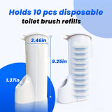 2 Packs Toilet Wand Caddy Holder (Holder Only, No Wand), Disposable Brush Kit, Stand Toilet Cleaning Starter Kit, Wall Mounted Storage Caddy.