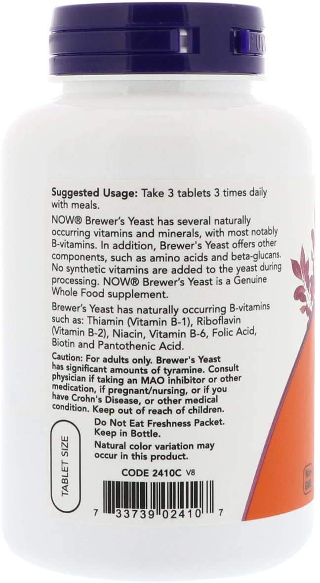 Now Foods Brewer's Yeast 650 mg 200 Tabs