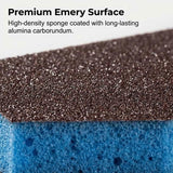 Magic Wipe Sponge, Carborundum Sponge, Multipurpose Scouring Pad for Pots, Pans, Sink, Grill, Household Cleaning Sponges for Kitchen, Bathroom (6)