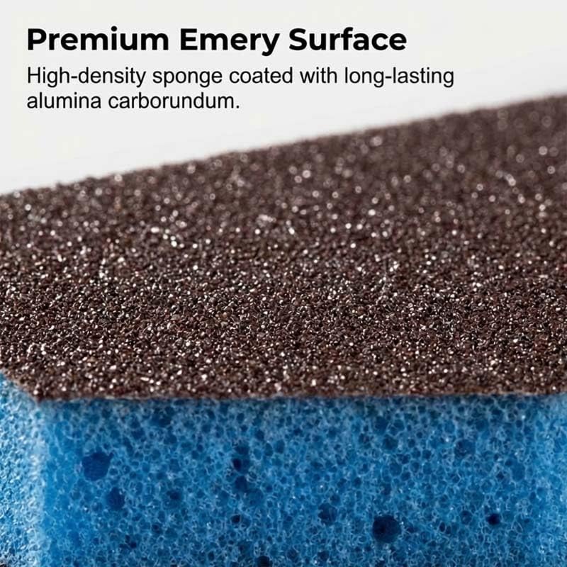Magic Wipe Sponge, Carborundum Sponge, Multipurpose Scouring Pad for Pots, Pans, Sink, Grill, Household Cleaning Sponges for Kitchen, Bathroom (6)
