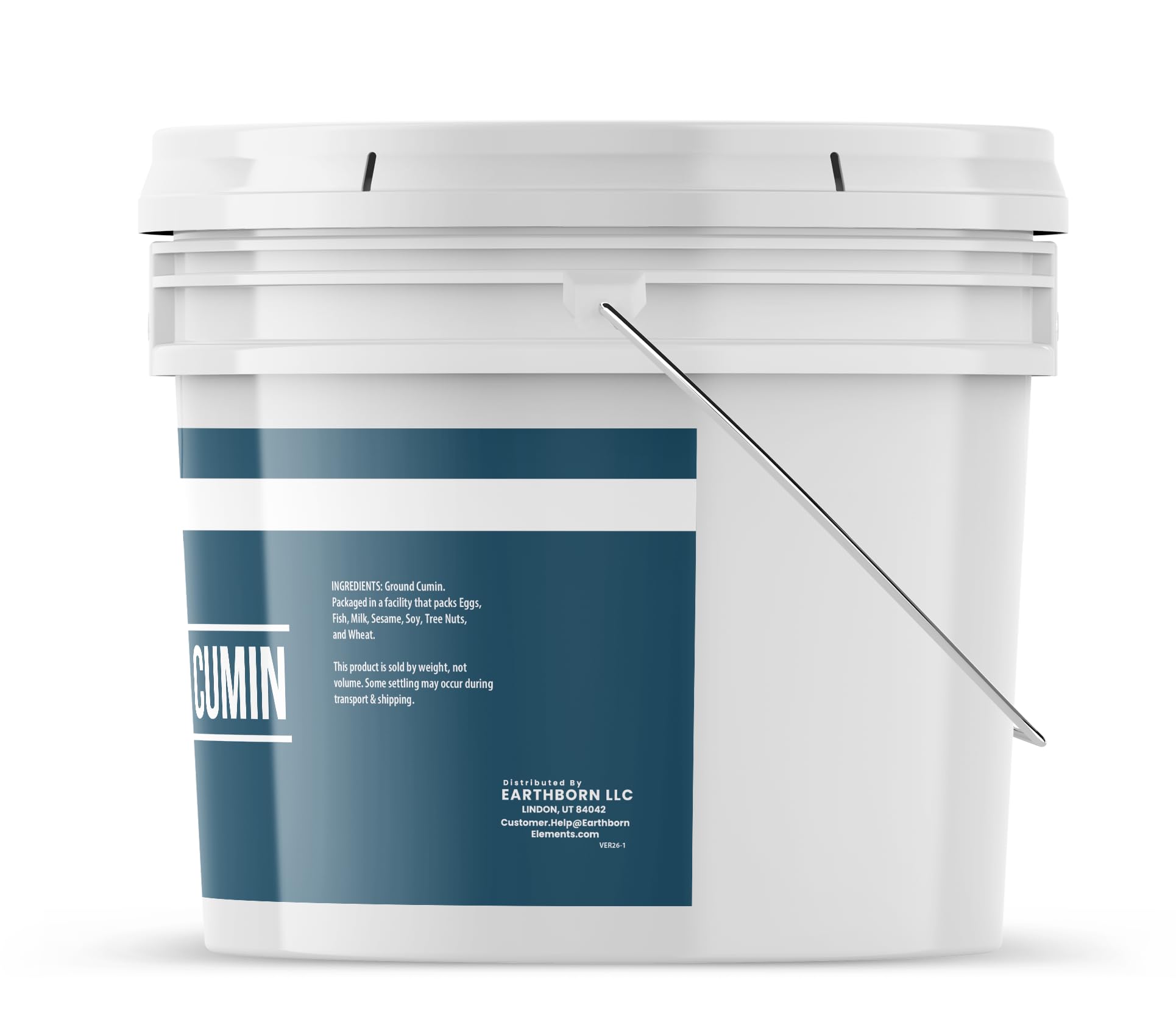 Earthborn Elements Ground Cumin 1 Gallon Bucket, Aromatic Spice, Warm Flavor