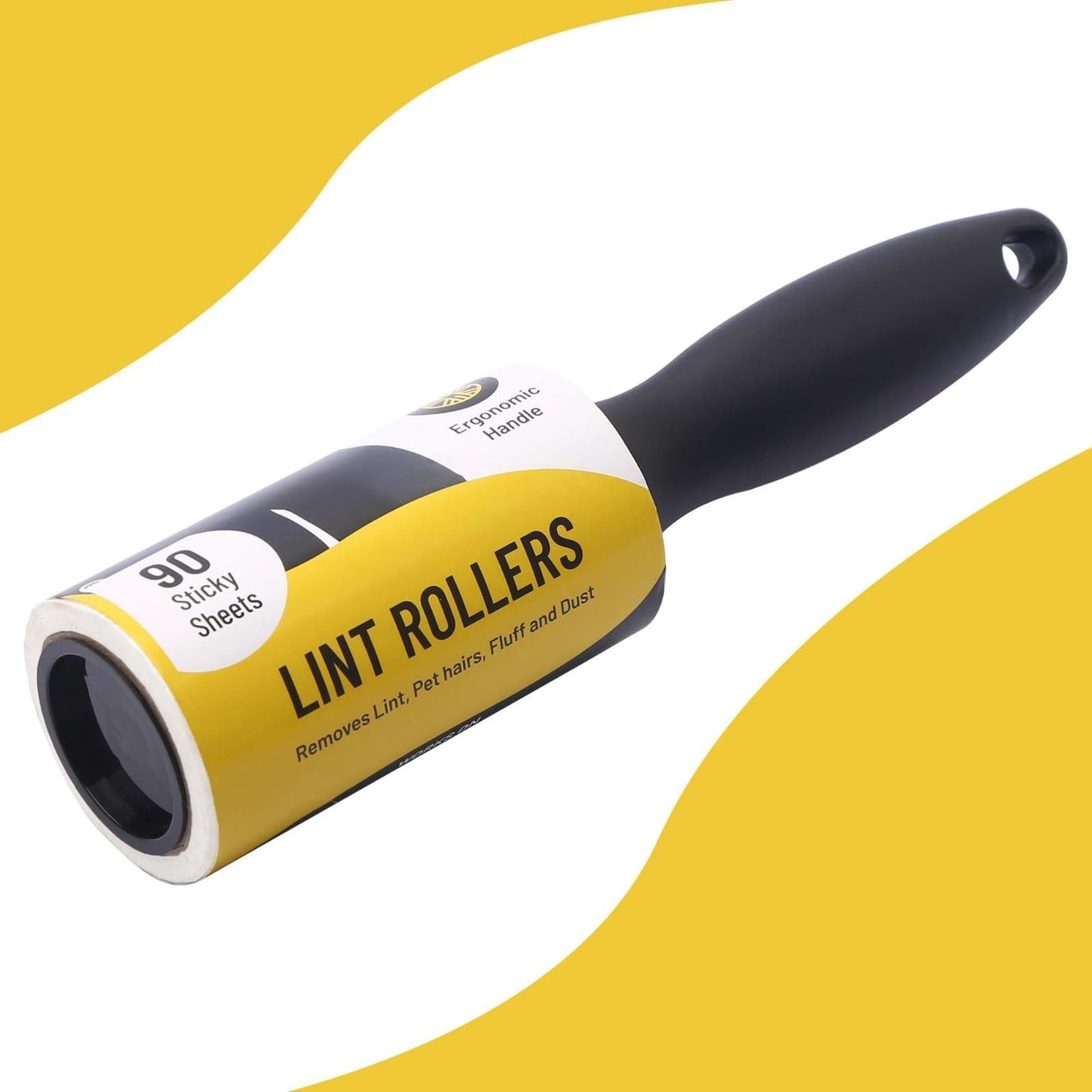 Lint Rollers for Pet Hair Extra Sticky, Lint Roller with Upgraded Handle, 90 Sheets in Total, Portable Pet Lint Remover for Clothes, Furniture