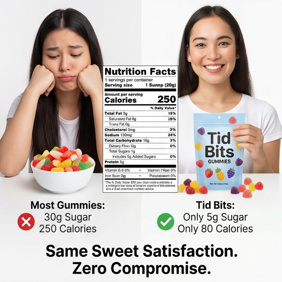 TiDBiTS Gummy Candies (1.8oz) - Swedish Candy - Gummies Fish Chews - Mini Swedish Bulk Inspired Fish Candy Snack