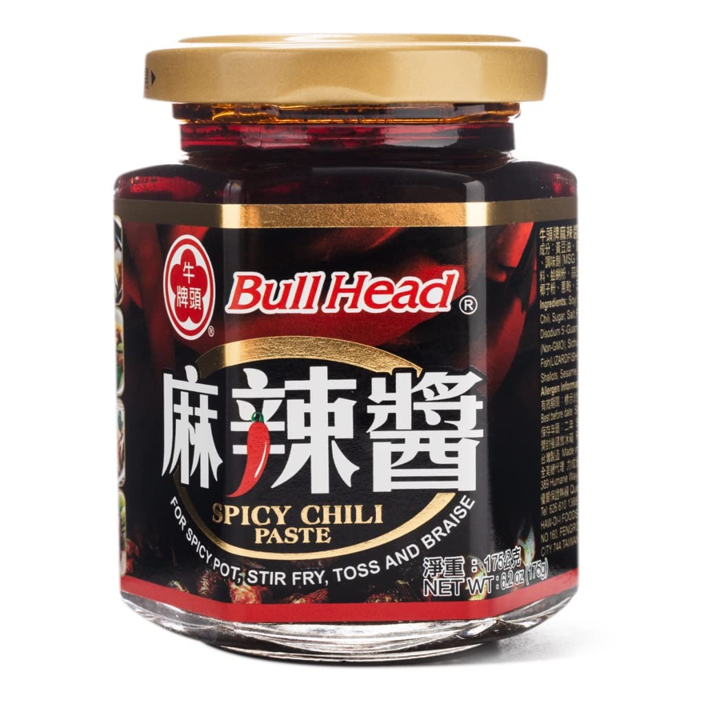 [Pack of 1][Product of Taiwan] Bullhead Brand Spicy Mala Chili Sauce ????? ??? - 175 Gram