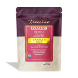 Teeccino Organic Instant Vanilla Nut Herbal Latte - 14 Servings - Creamy Oat & Coconut Latte Plus MCT Oil with Vanilla & Dates Accenting Roasted