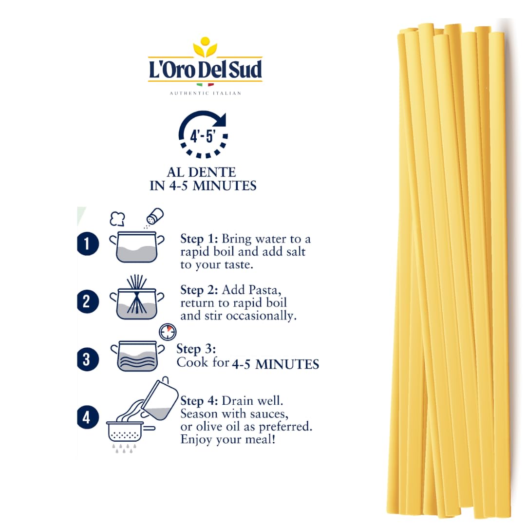 Organic Fettuccine Pasta, 20 pack, 100% Durum Wheat, Italian Pasta, Premium Quality Product of Italy 16 Ounce (20 Pack) by L'Oro del Sud