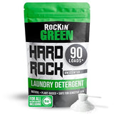 Rockin' Green Hard Rock Laundry Detergent for Hard Water (90 Loads), Plant based, Natural Laundry Detergent Powder, Biodegradable Odor Fighter, Safe