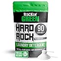 Rockin' Green Hard Rock Laundry Detergent for Hard Water (90 Loads), Plant based, Natural Laundry Detergent Powder, Biodegradable Odor Fighter, Safe