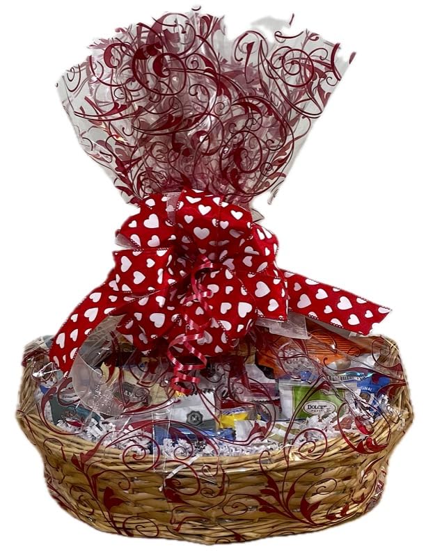 Valentine Day Chocolate Cookie Candy & Snack Gift Basket Hand-Crafted by MisterGiftBasket.com